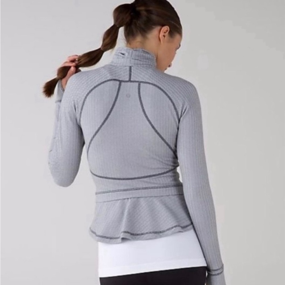 Lululemon Hustle your Bustle jacket, ghost herringbone, size 8